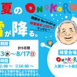 真夏の淡路島に雪が降る！ワールドパークONOKORO｜淡路島イベント