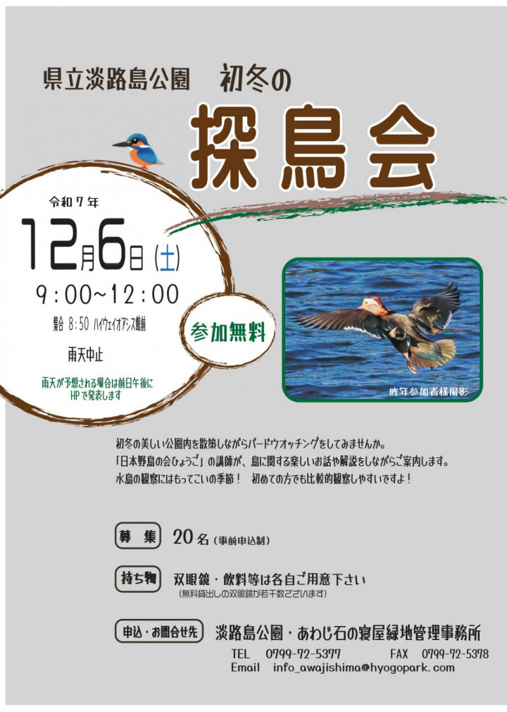 初冬の探鳥会